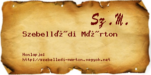Szebellédi Márton névjegykártya