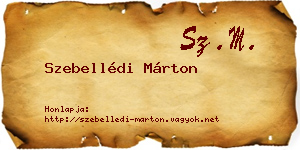 Szebellédi Márton névjegykártya